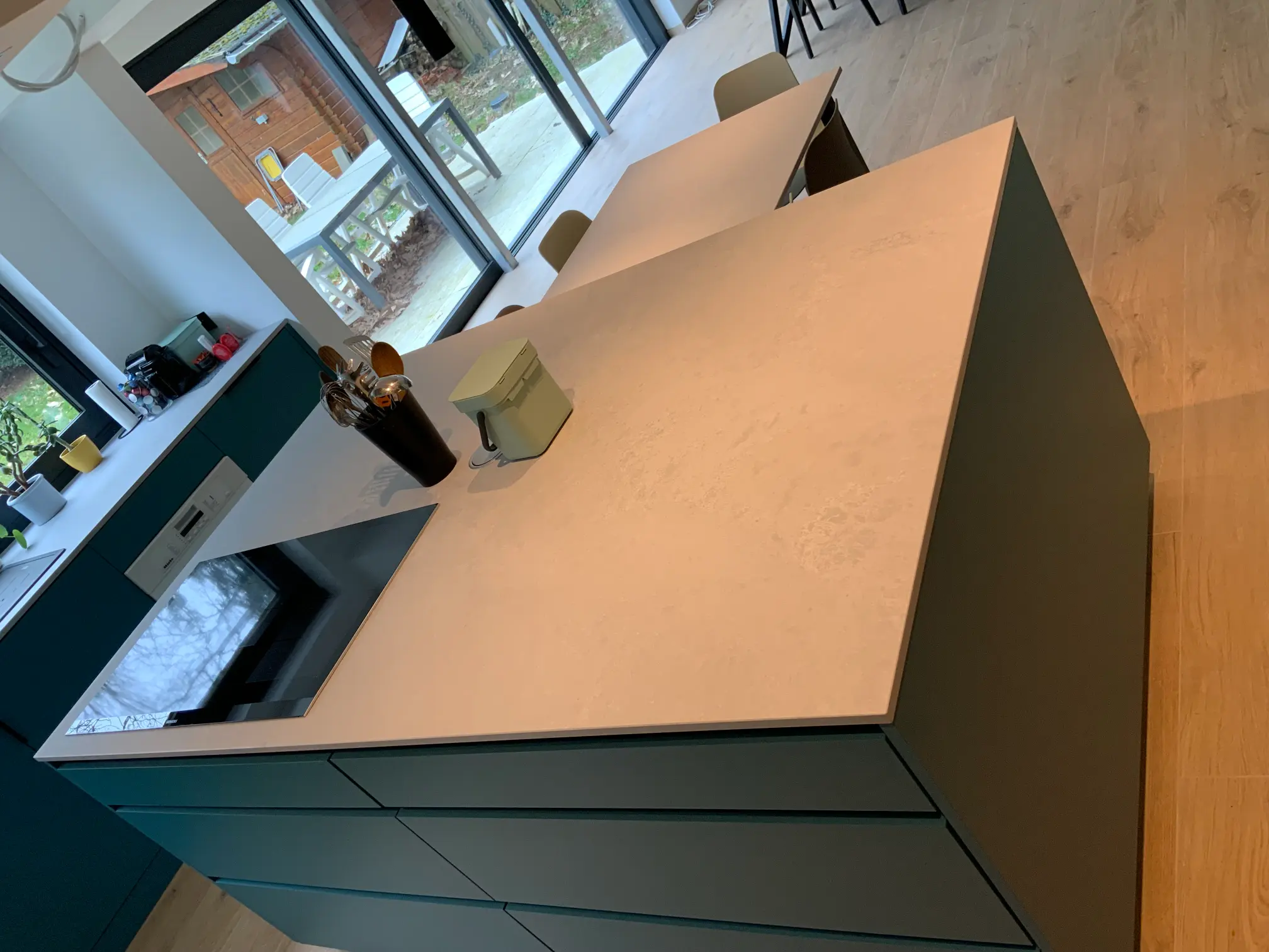 Keuken op maat in petroleumblauw 3